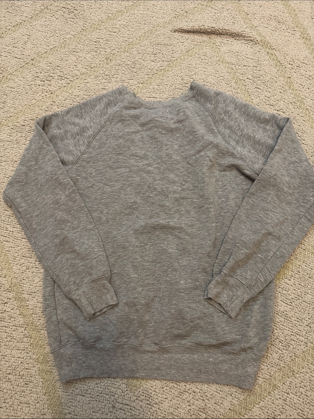 Andrea Jovine Gray Crewneck Sweater with Black Zip Shoulder Accents - Picture 3 of 3